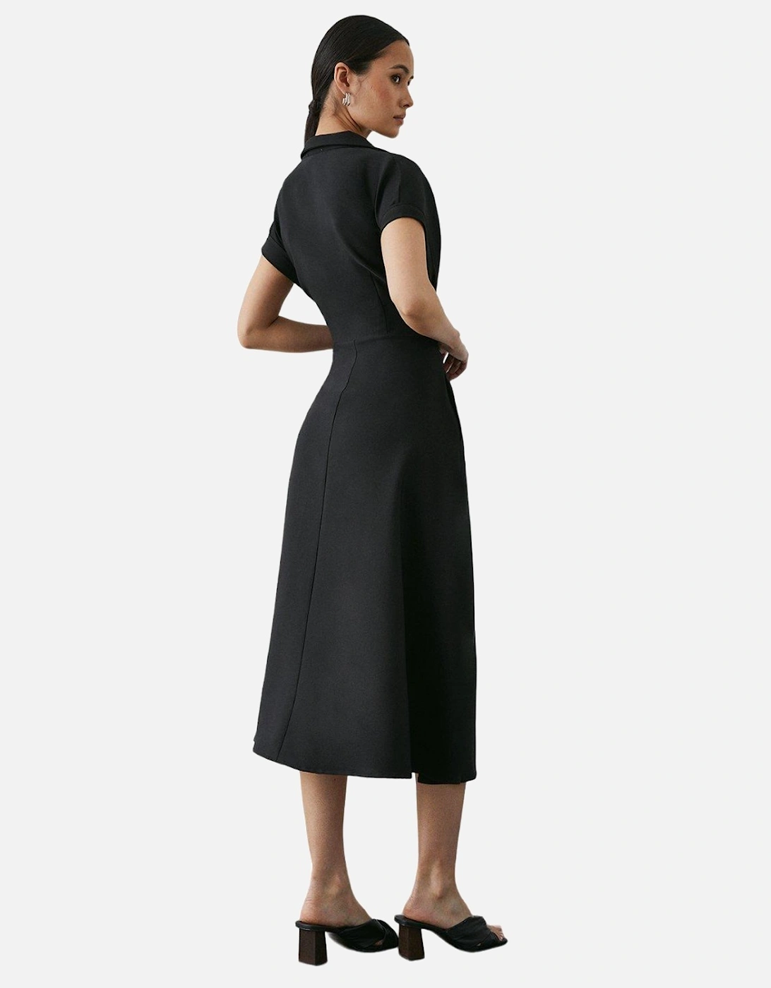 Womens/Ladies Front Tie Midi Dress