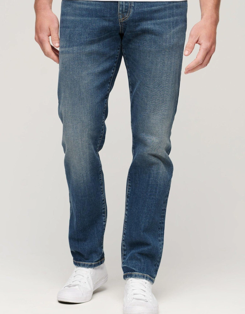 Vintage Slim Straight Fit Jeans - Dark Blue