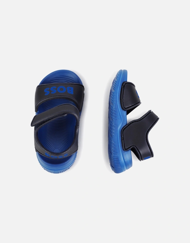 Infants Aqua Slide Sandals (Navy)