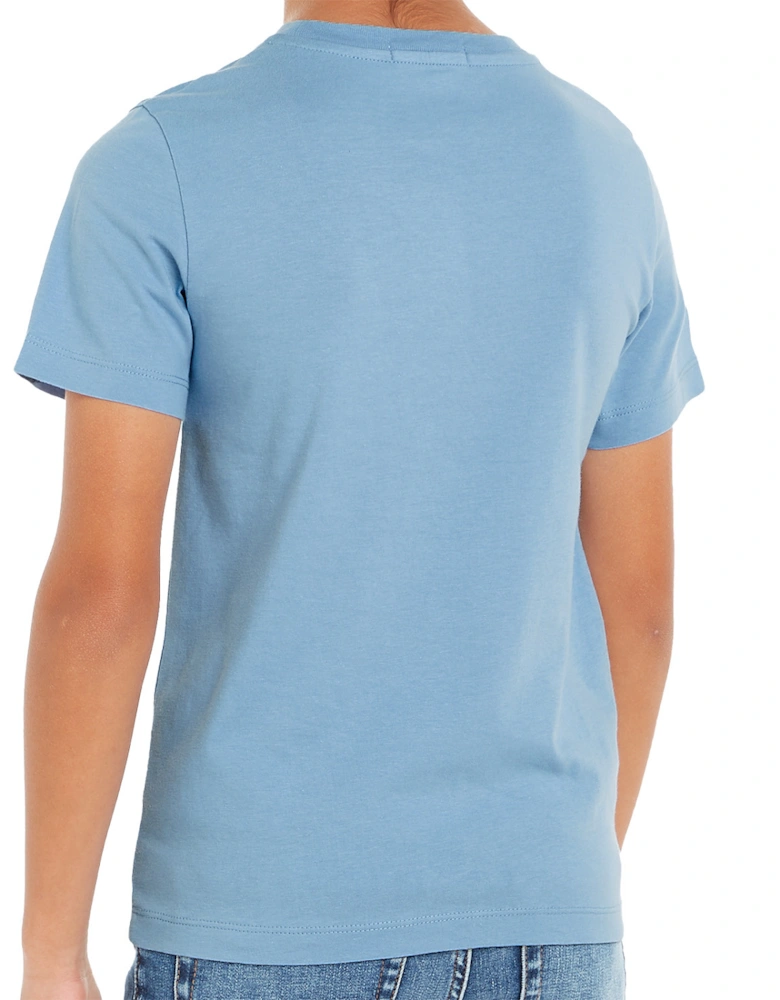 Juniors Stack Logo T-Shirt (Dark Blue)
