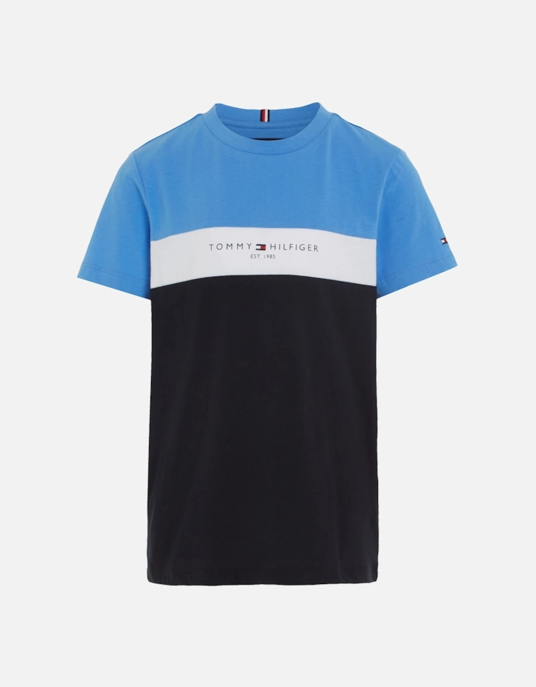 Youths Essential Colourblock T-Shirt (Blue)