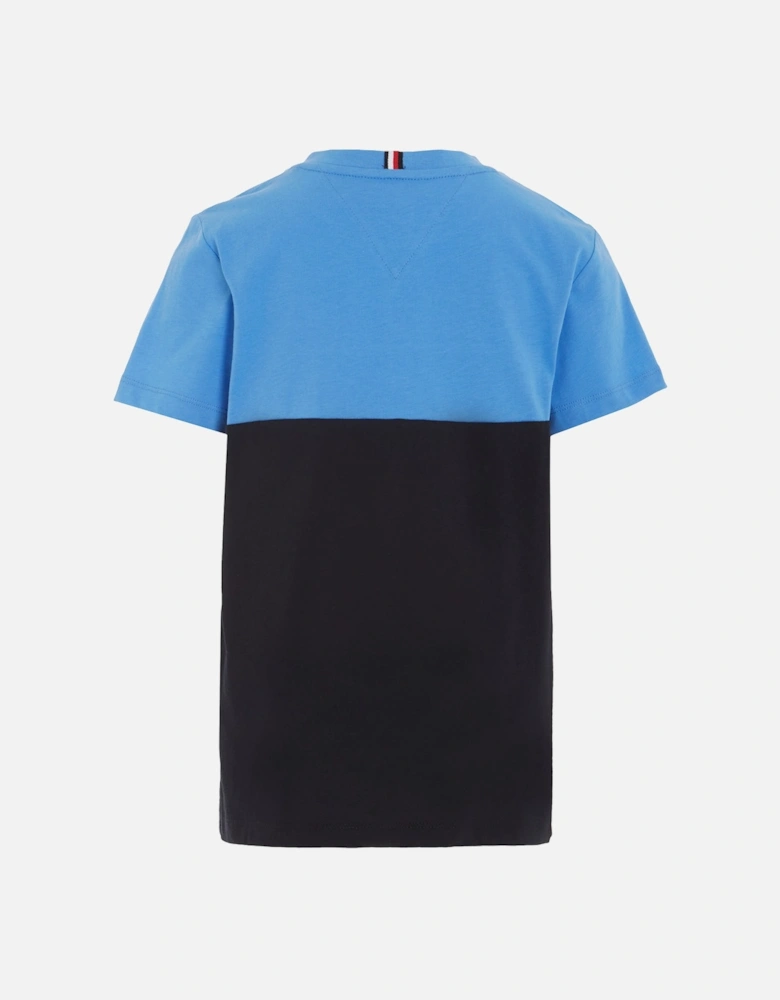 Youths Essential Colourblock T-Shirt (Blue)