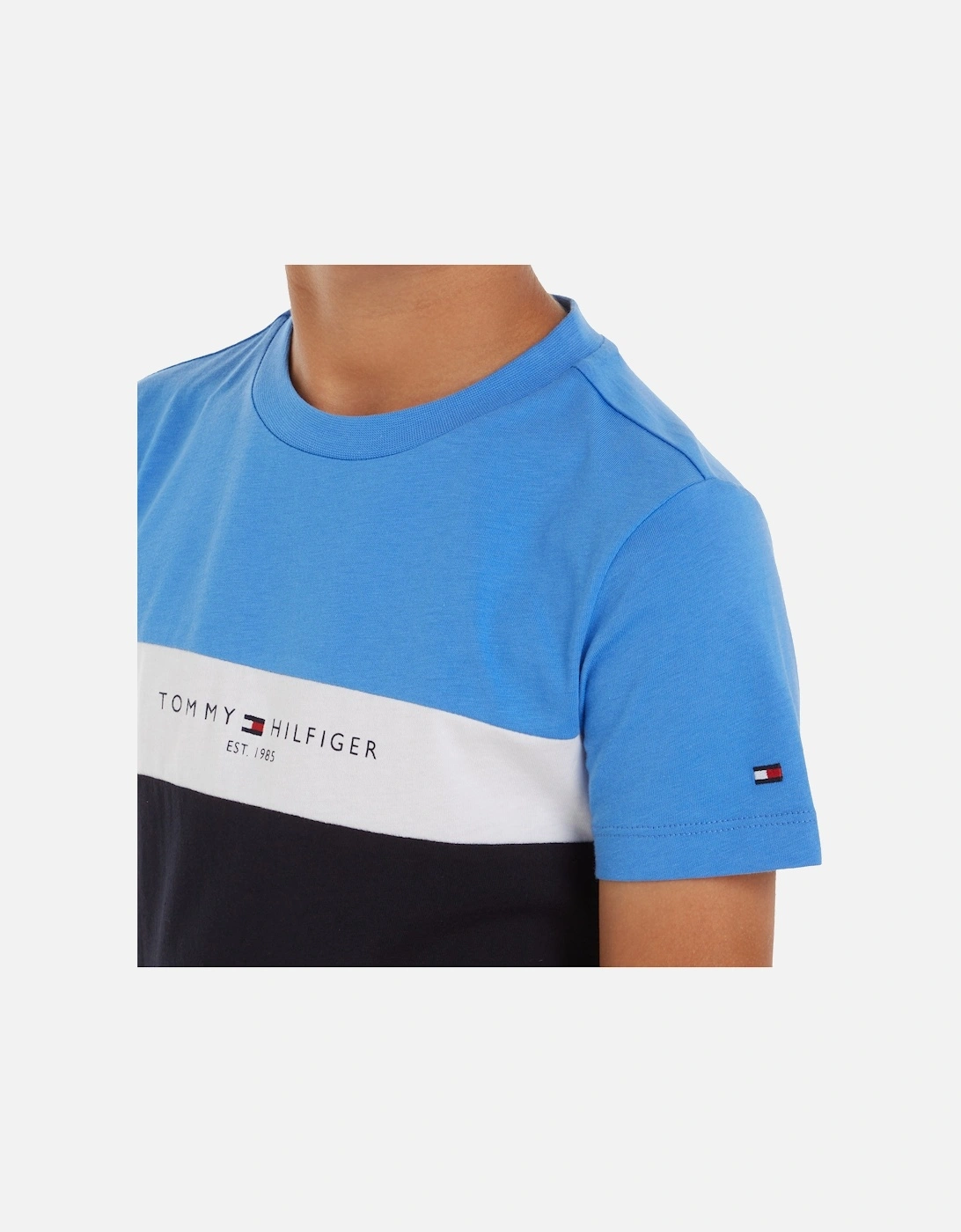 Youths Essential Colourblock T-Shirt (Blue)