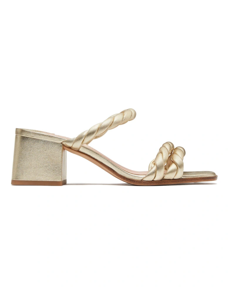 New York Nina mini block heel - pale gold