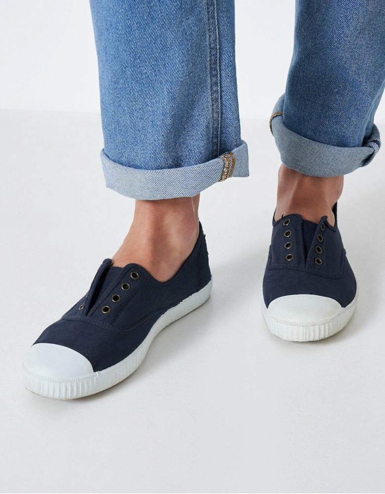 Laceless Trainer - Navy