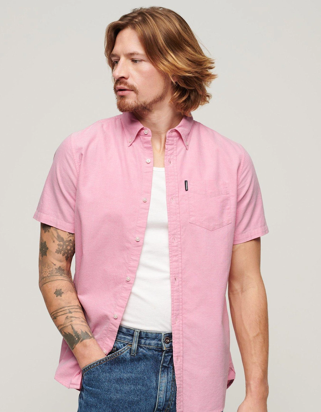 Oxford Short Sleeve Shirt - Pink, 2 of 1