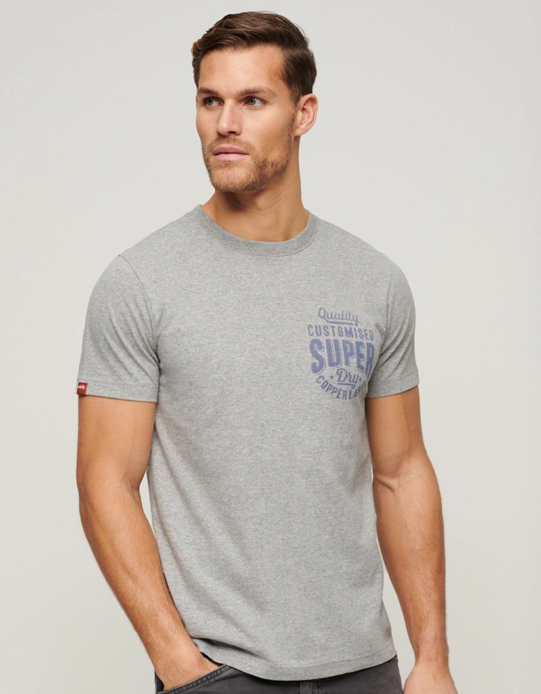 Copper Label Chest Graphic T-shirt - Grey