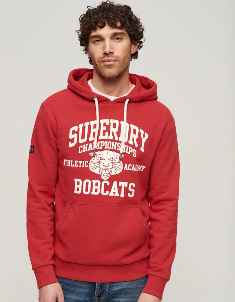 Track & Field Athletic Graphic Hoodie - Red