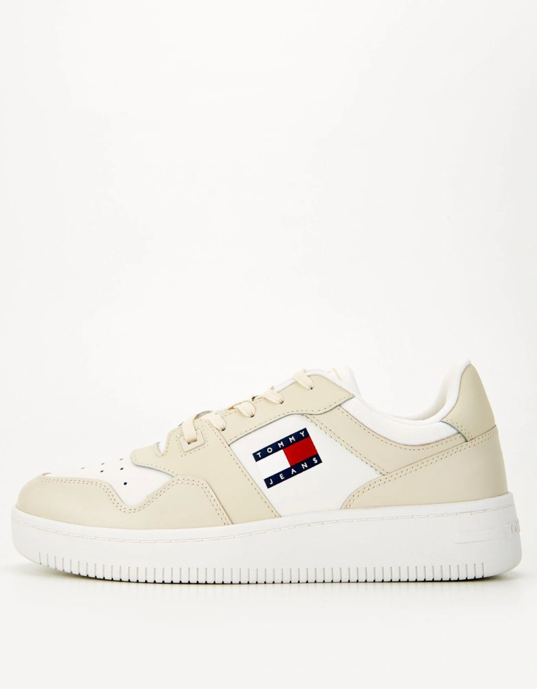 Retro Basket Trainer - Cream