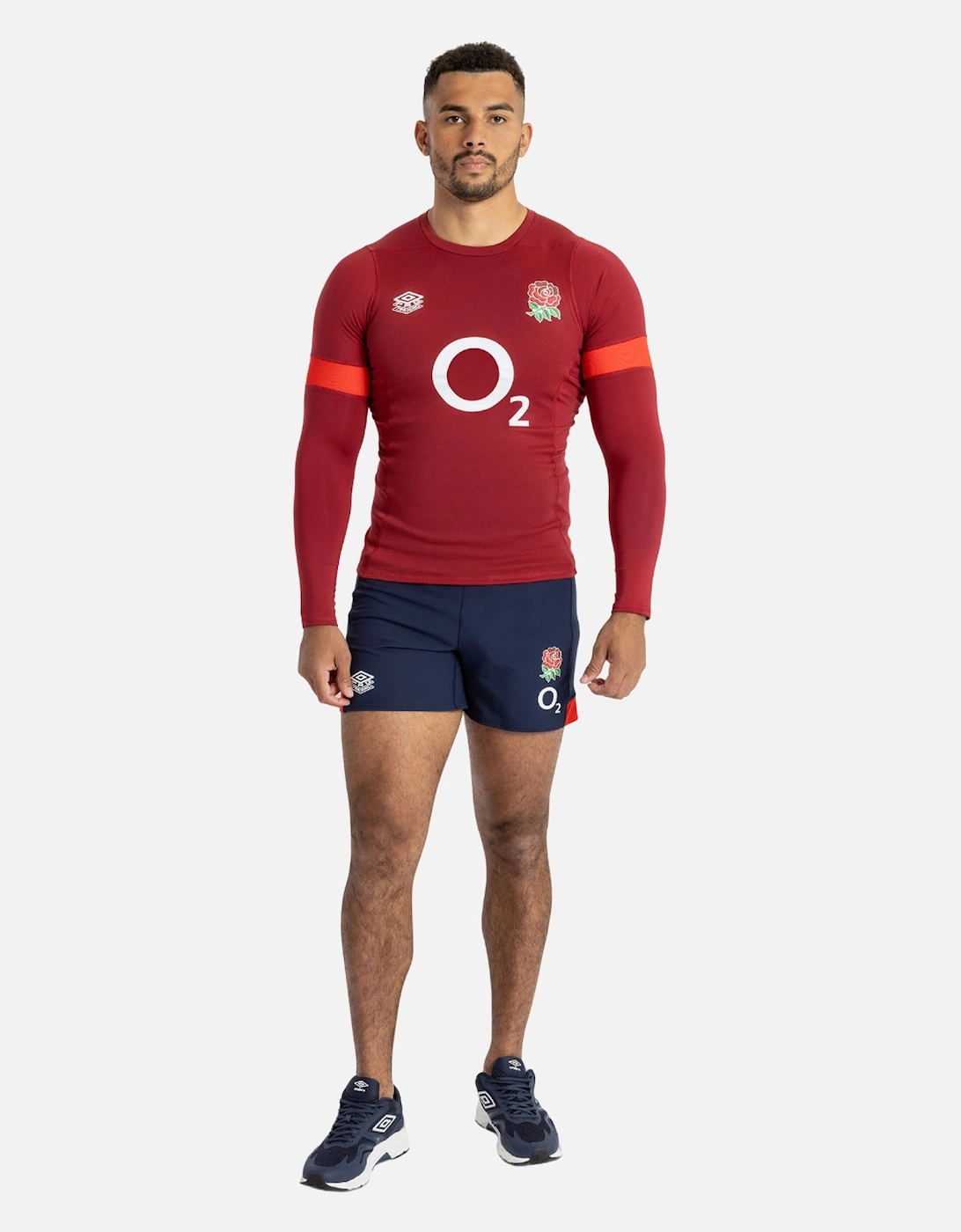 Mens 23/24 England Rugby Long-Sleeved Training Contact Jersey