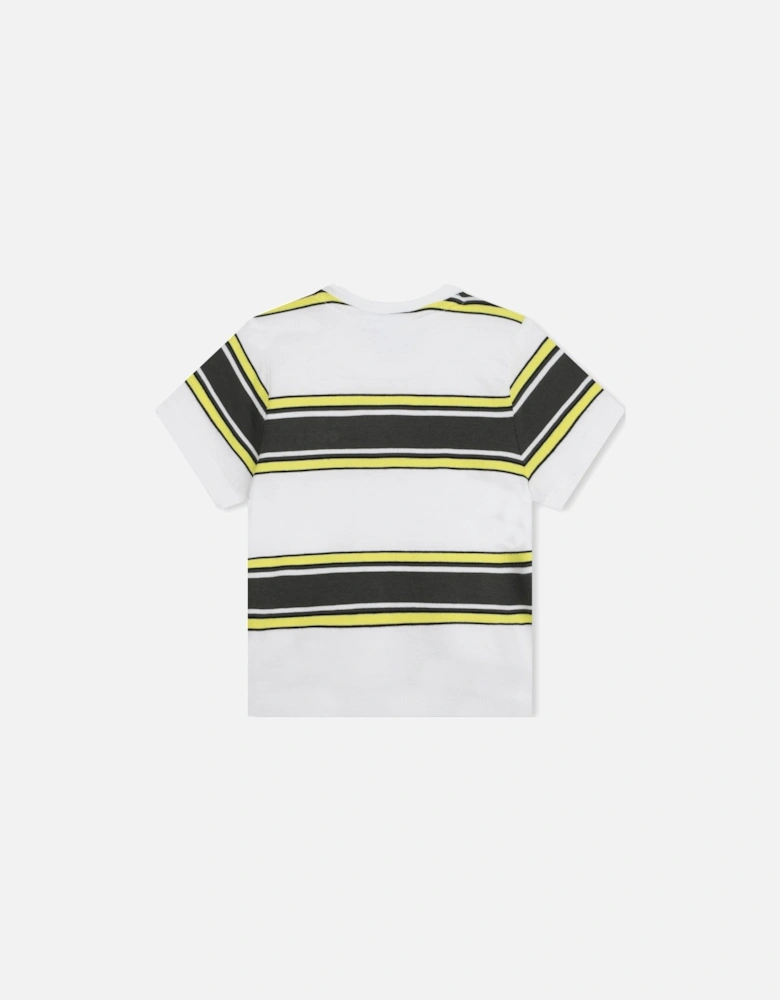 BOYS BABY/TODDLER T SHIRT with YELLOW STRIPE