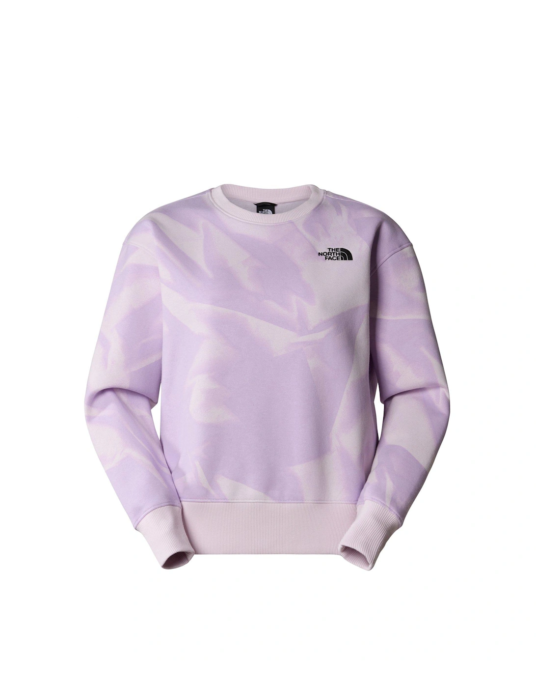 Womens Essential Crew Print - Lilac, 2 of 1