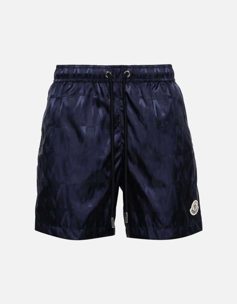 Allover Monogram Swimshorts Navy