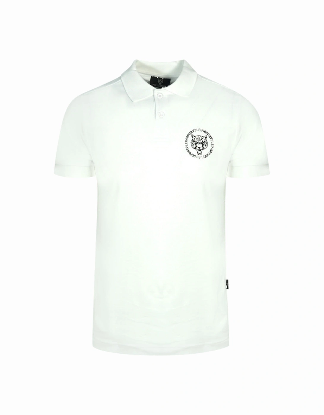 Plein Sport Circle Chest Logo White Polo Shirt, 3 of 2