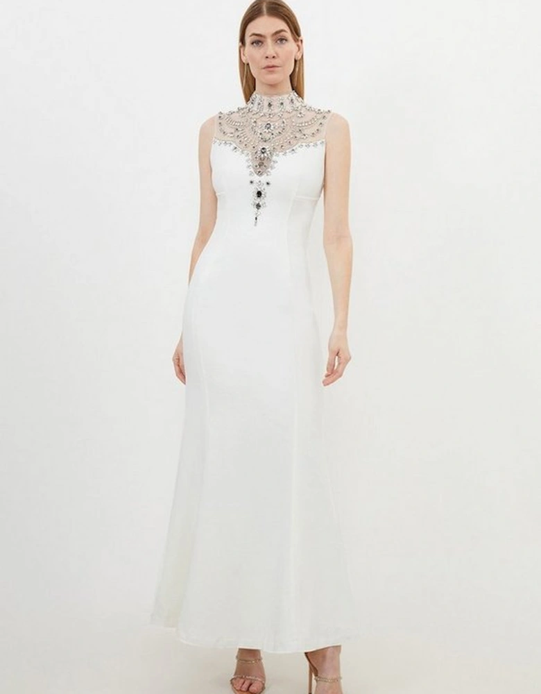 Tall Premium Crystal Embellished Sleeveless Maxi Dress