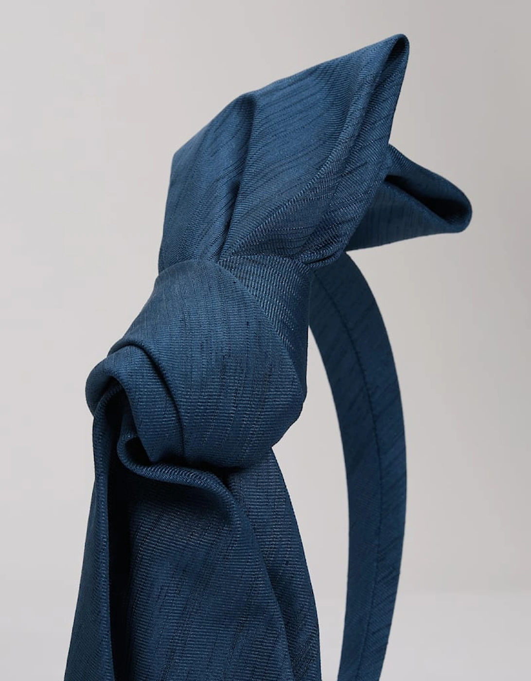 Blue Silk Bow Headband