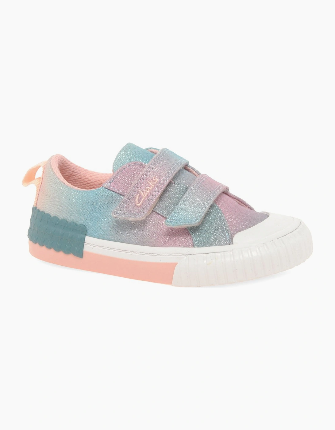 Clarks Girl's Foxing Brill K Girls Canvas Shoes - Pink - Size: 8/F (Standard)