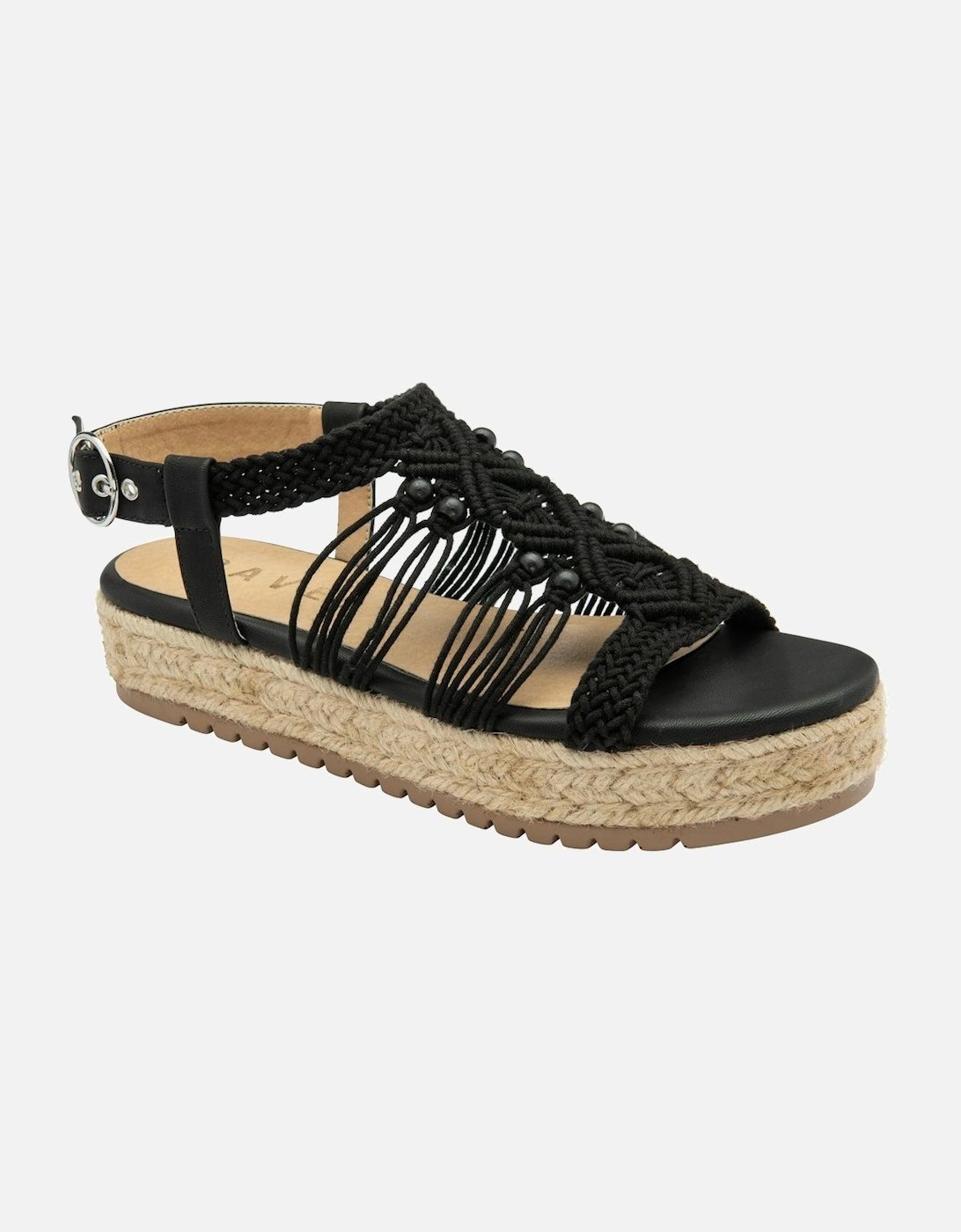 Ravel Women's Medway Womens Flatform Sandals - Black - Size: 4