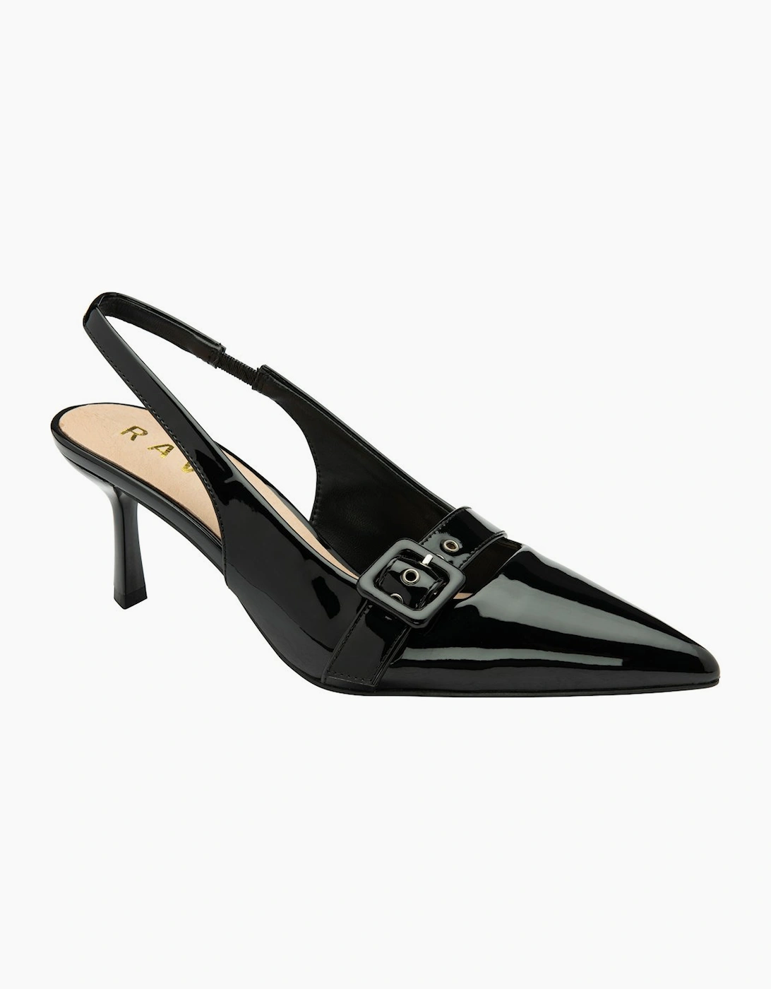 Ravel Women's Black Dalry Slingback Court Shoes - Size 7