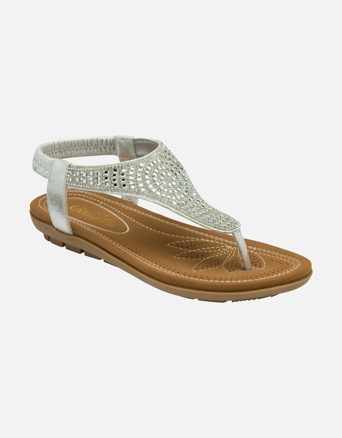 Aura Womens Toe Post Sandals, 5 of 4