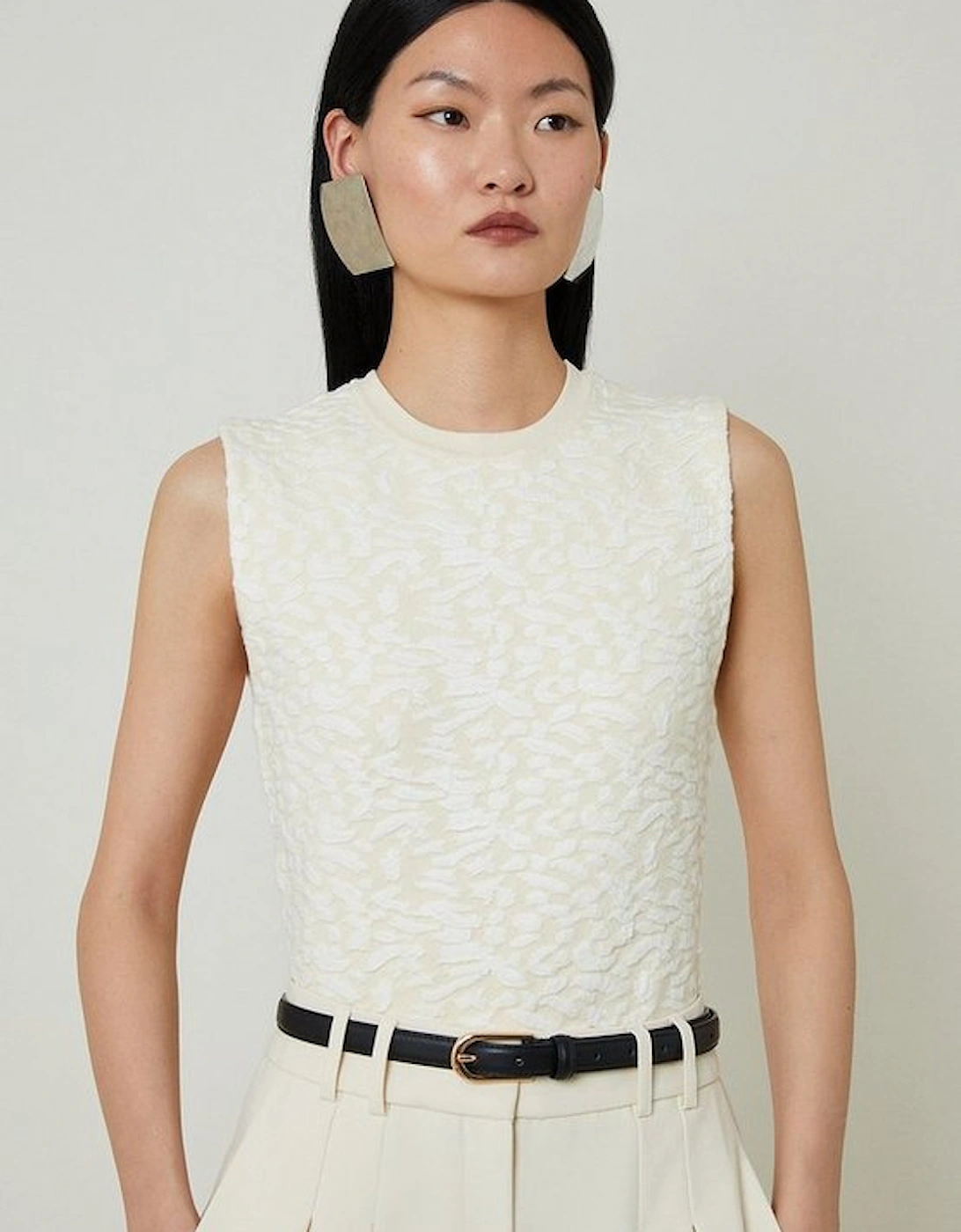 Textured Blister Stitch Knit Top, 5 of 4