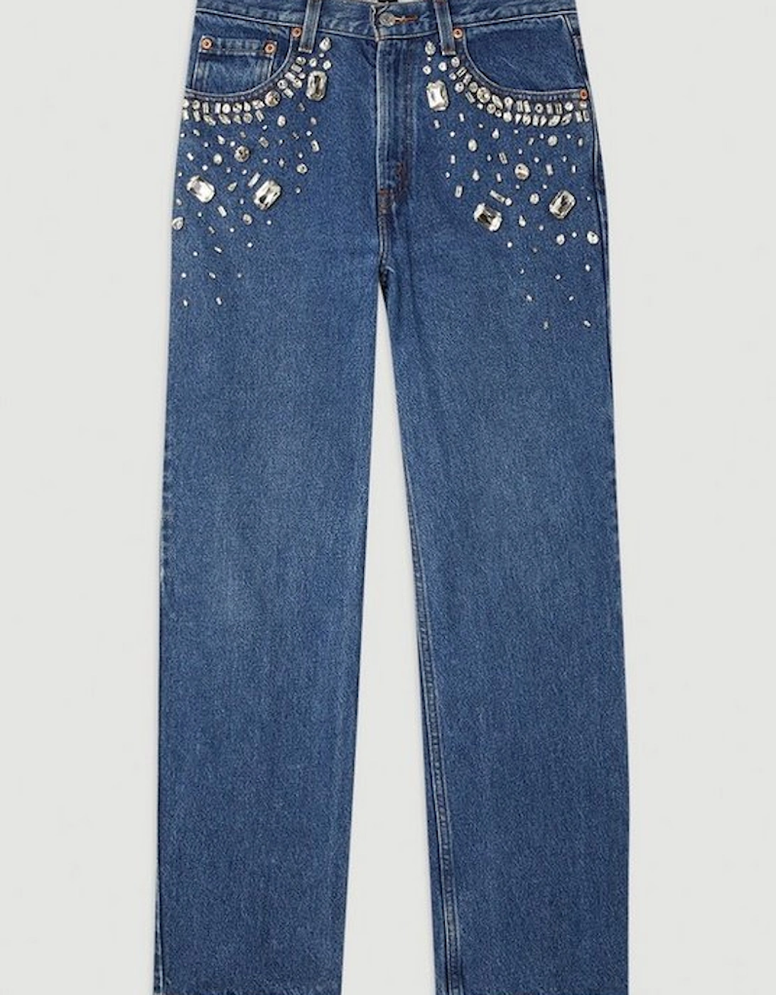 Hand Pocket Embellished Vintage Jeans, 7 of 6