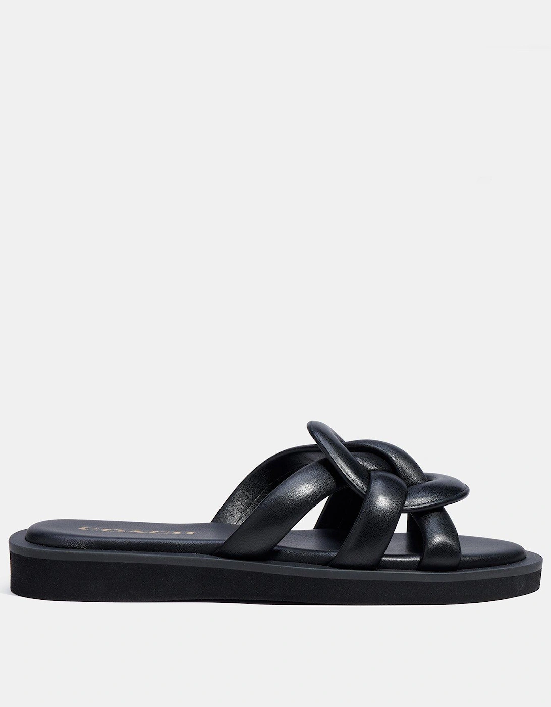 Georgie Leather Sandal - Black, 2 of 1