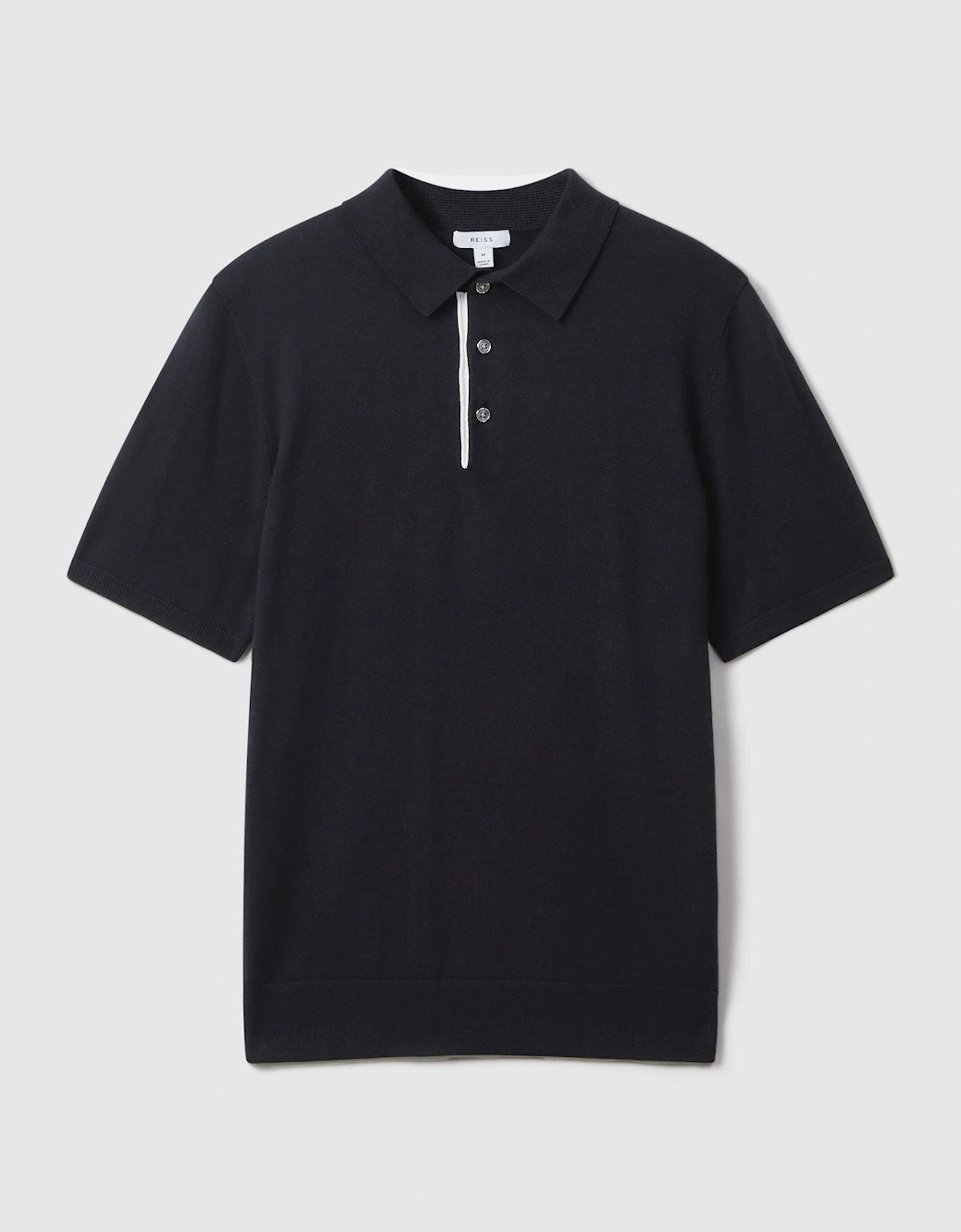 Cotton Blend Contrast Polo Shirt, 2 of 1