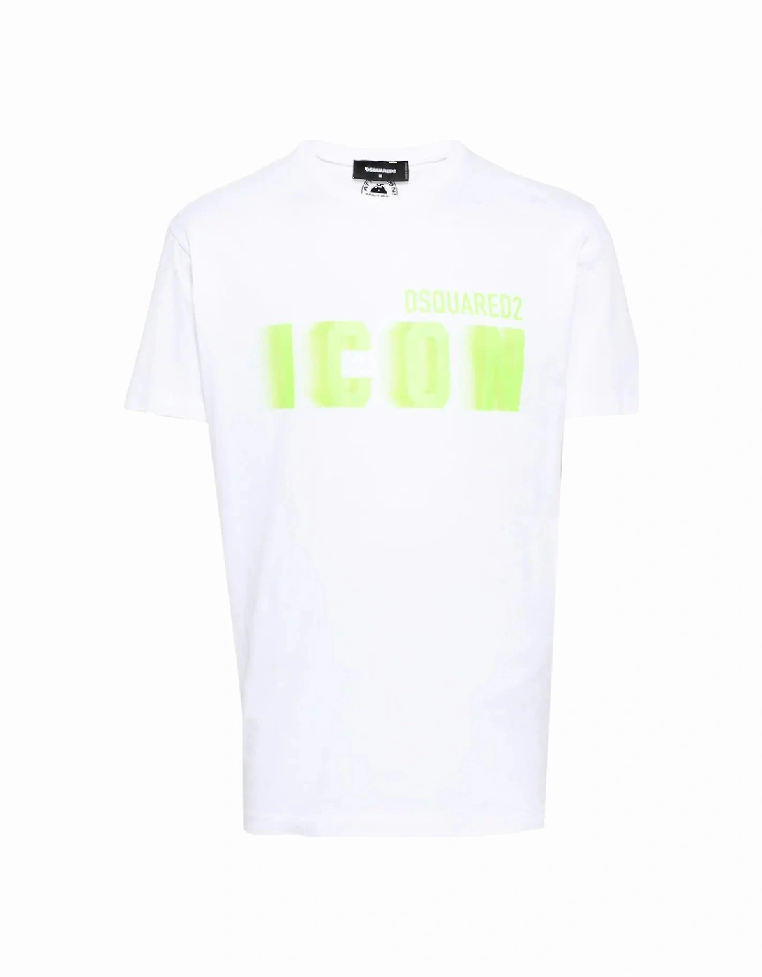 Icon Blur Cool Green logo Cotton T-Shirt in White, 6 of 5