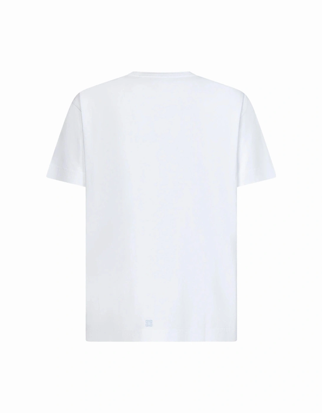 4G Stars Blue logo printed Slim Fit T-Shirt in White