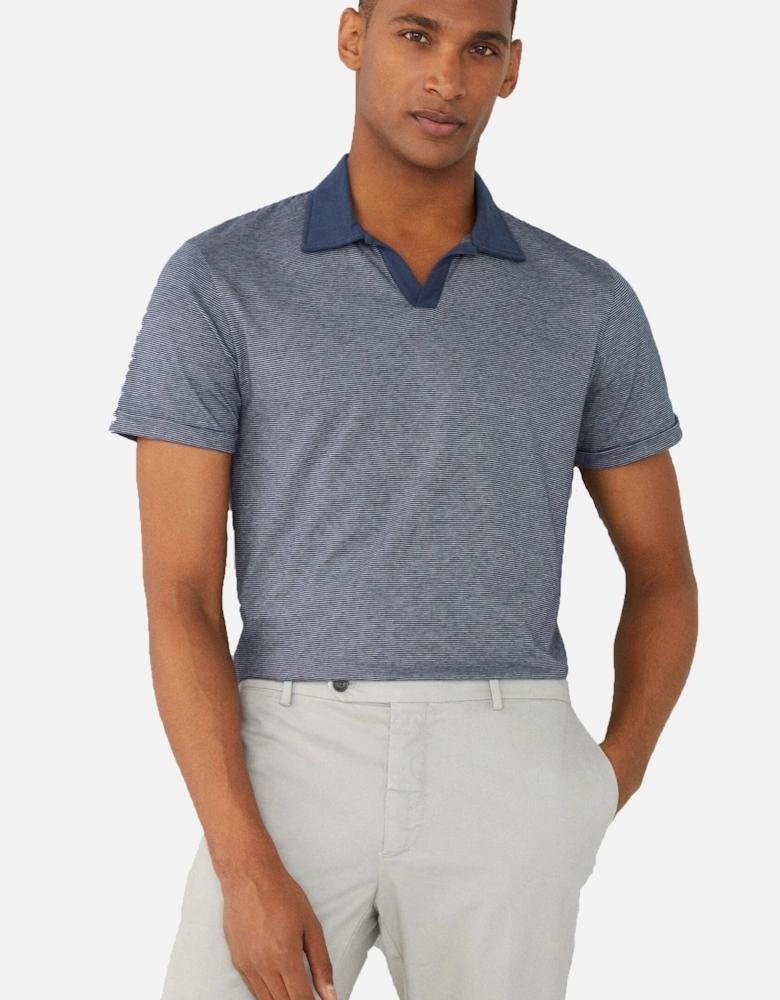 Johnny Clr Str Polo Navy