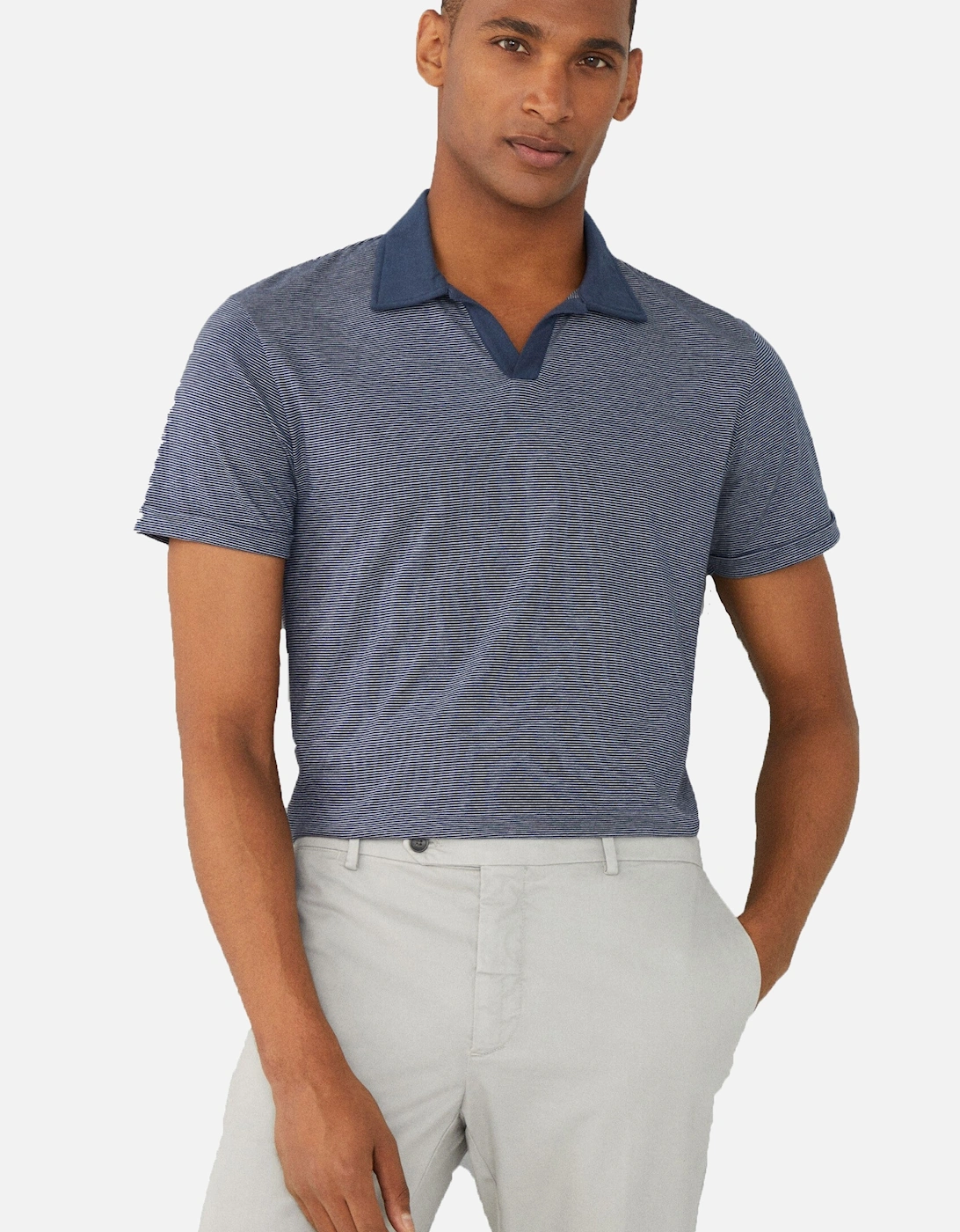 Johnny Clr Str Polo Navy