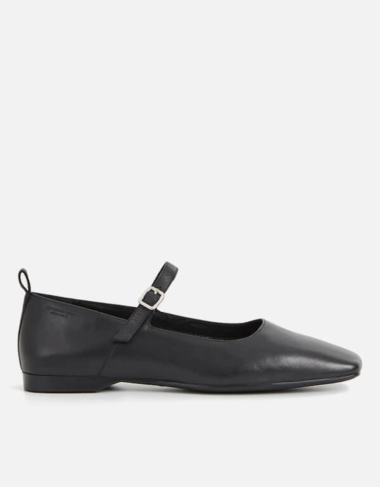 Delia Leather Mary-Jane Flats