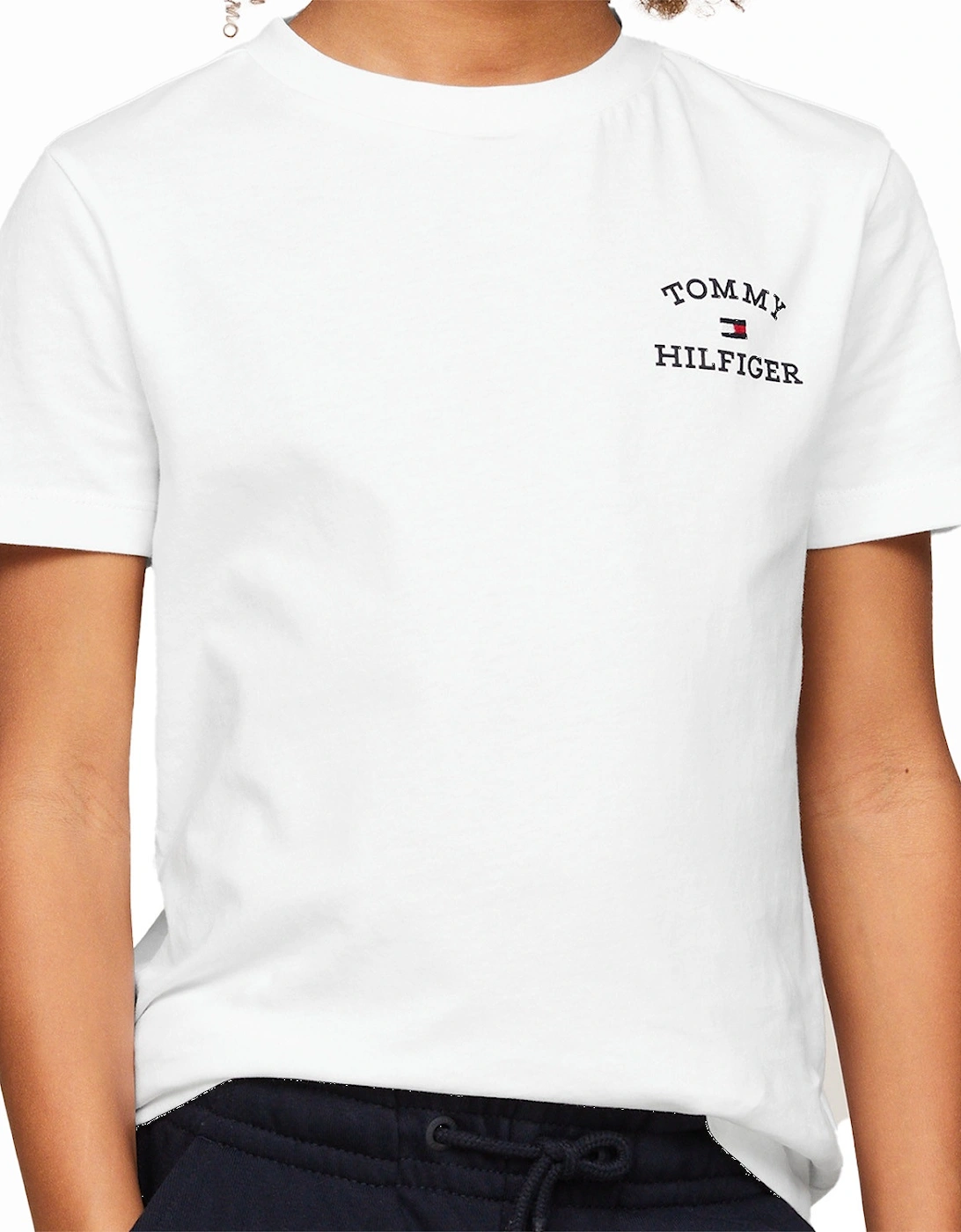 Youths Chest Logo T-Shirt (White)