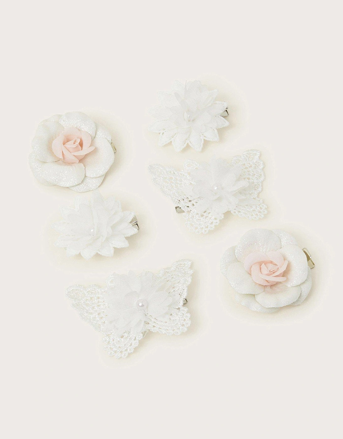 Girls 6-Pack Bridesmaid Clips - Ivory, 2 of 1