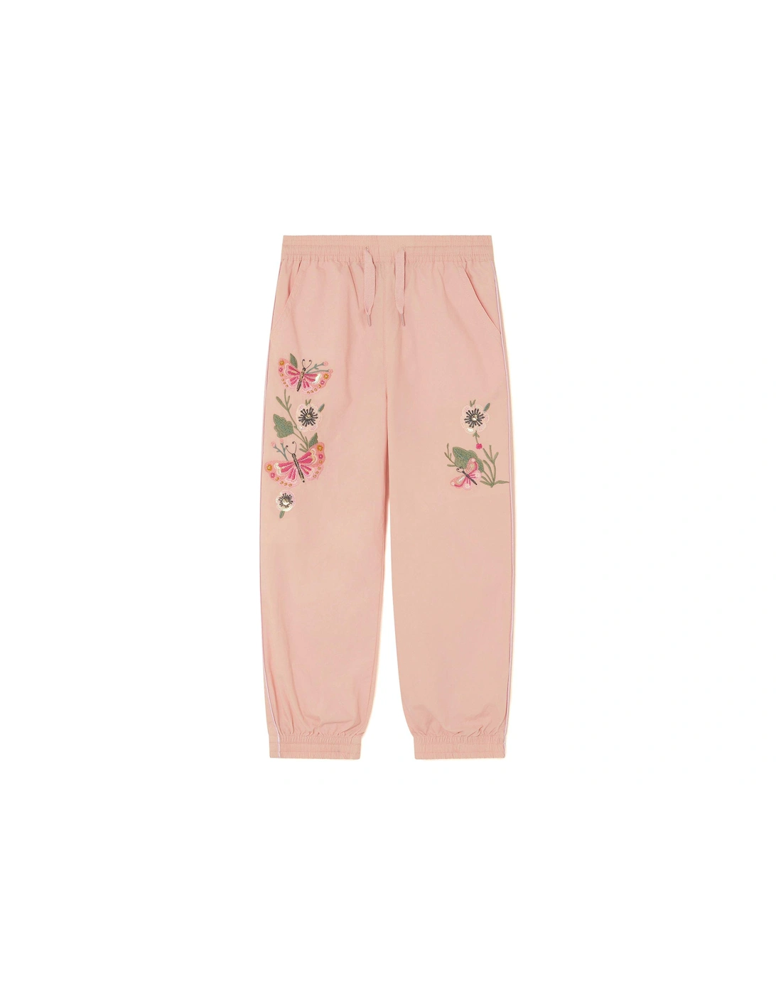 Girls Embroidered Cargo Trousers - Pale Pink, 2 of 1