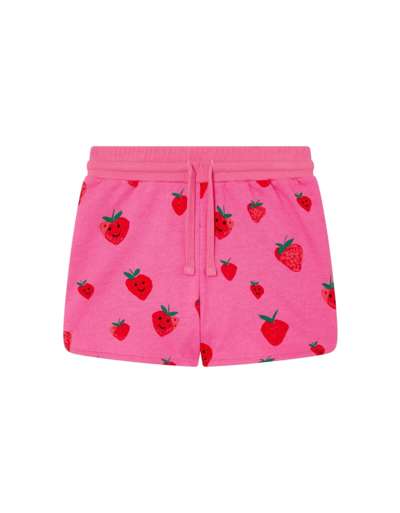 Girls Sally Strawberry Shorts - Pink