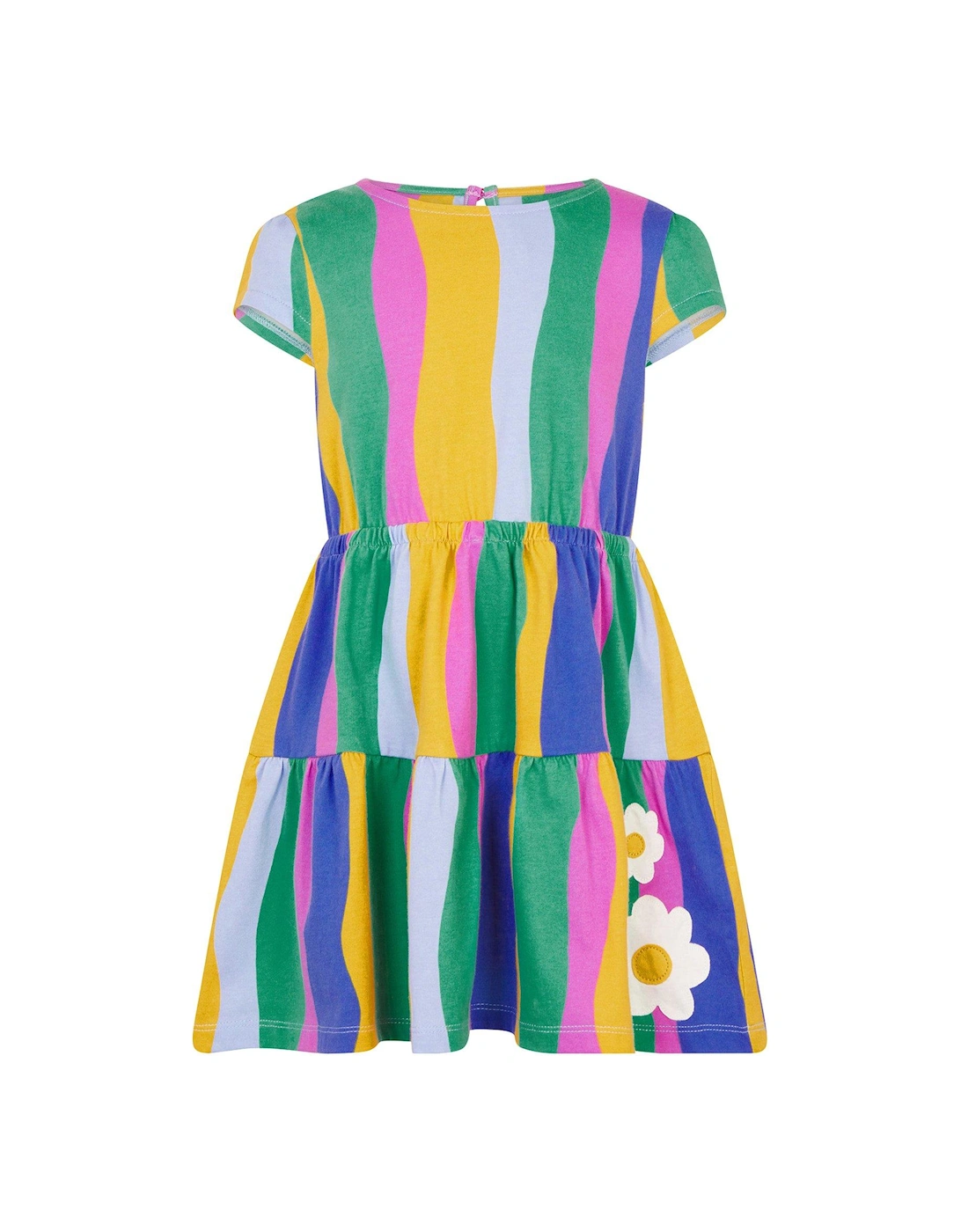 Girls Wavy Stripe Tiered Dress - Multi, 2 of 1