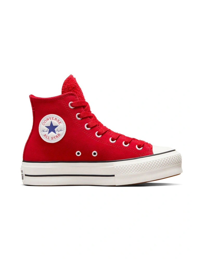 Womens Lift Suede Hi Top Trainers - Red