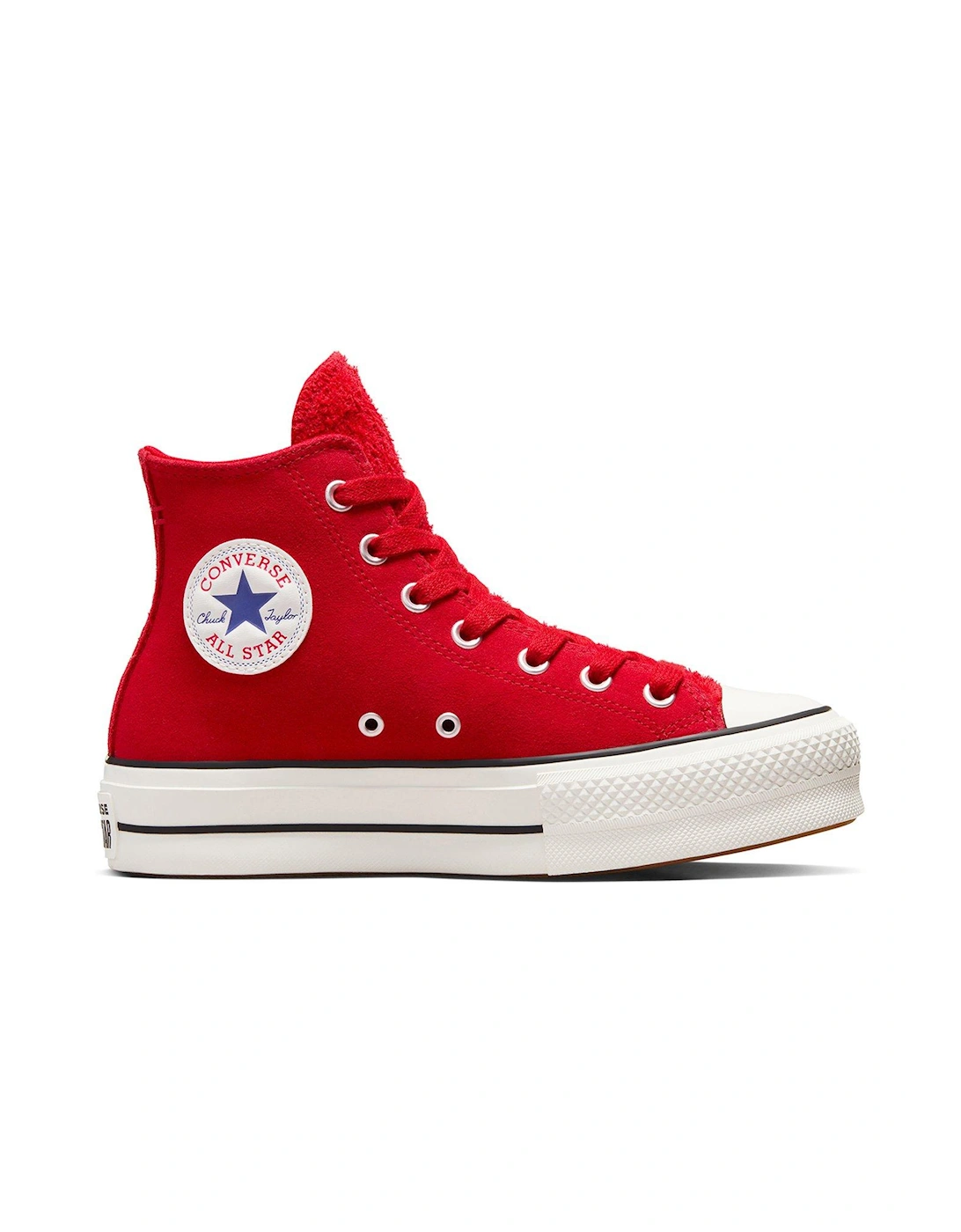 Womens Lift Suede Hi Top Trainers - Red, 7 of 6