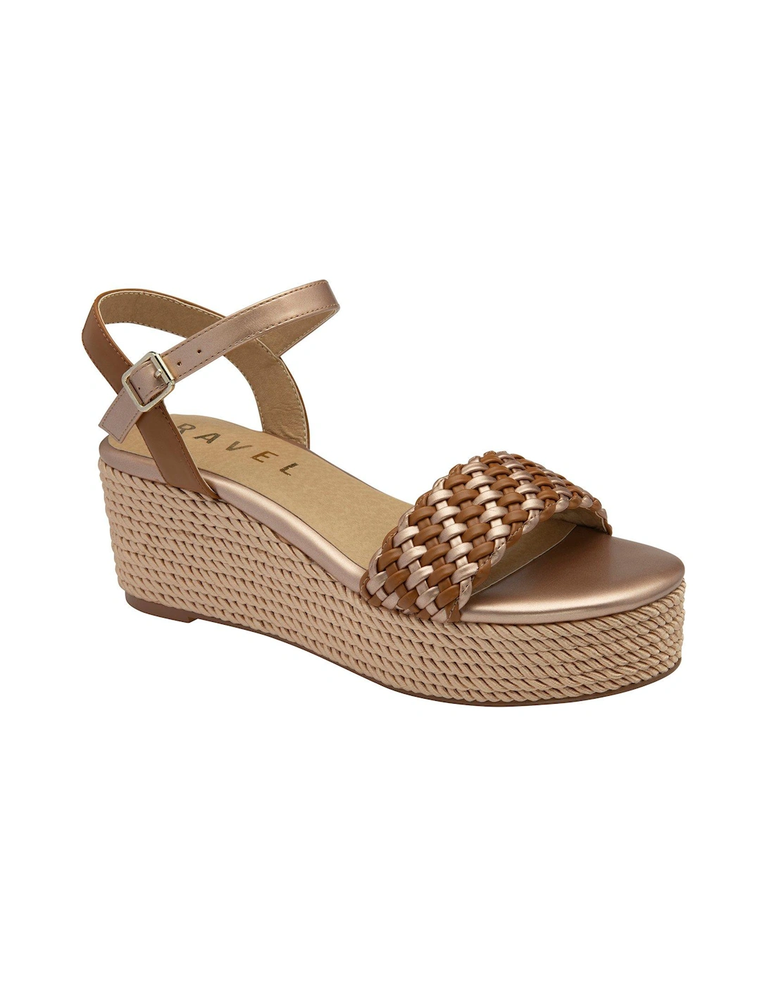 Kippen Woven Front Espadrille Wedged Sandals - Tan Multi, 2 of 1