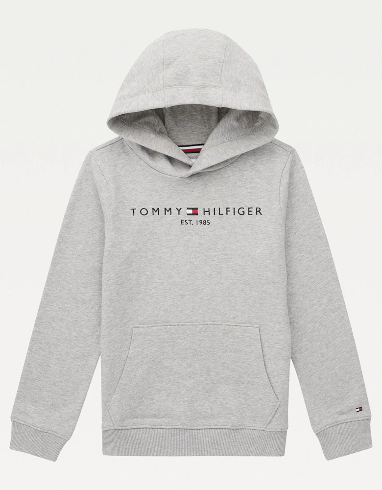 Boys Essential Hoodie - Light Grey Marl