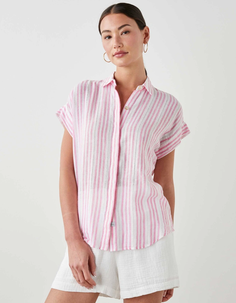 Jamie Linen Mix Stripe Shirt