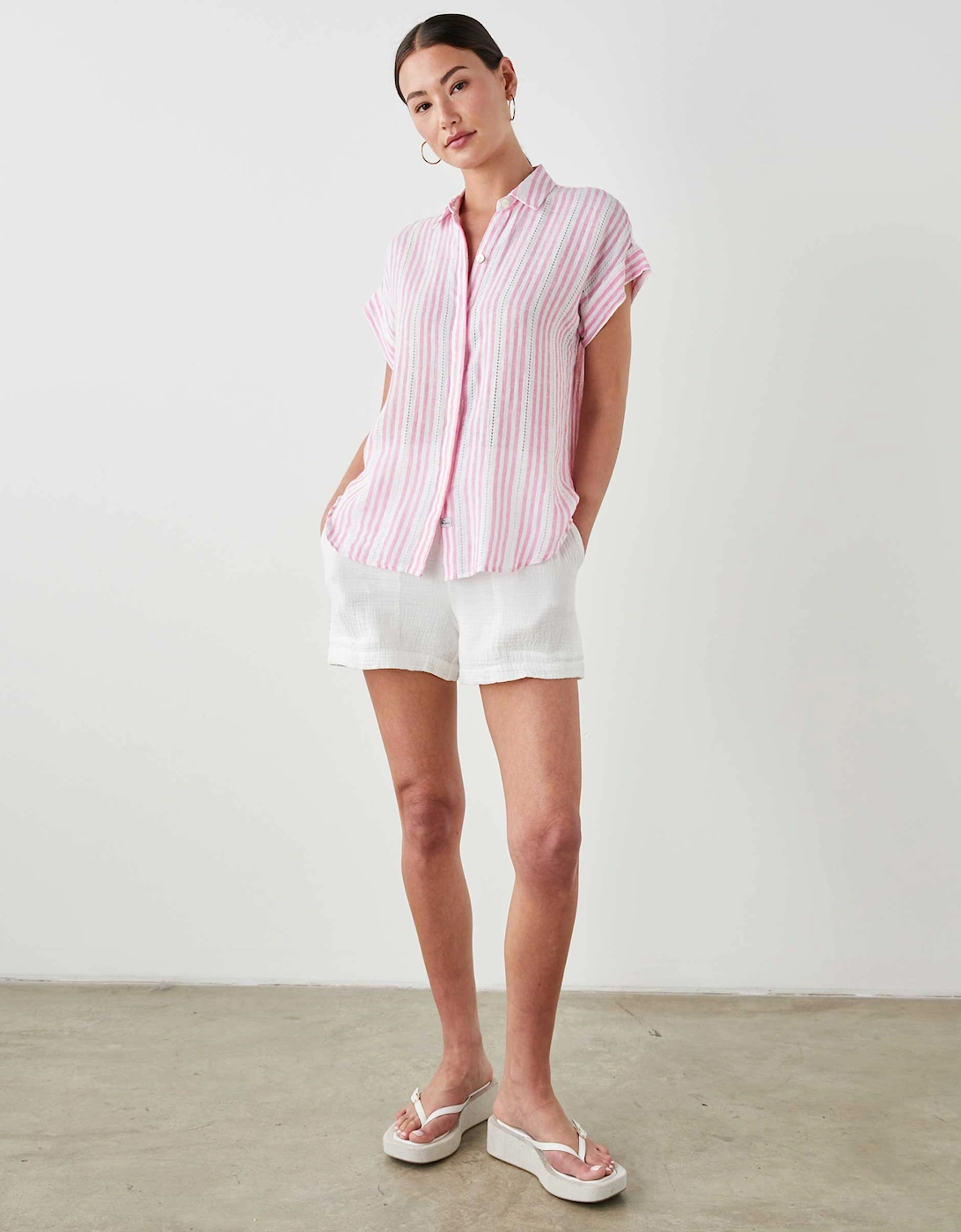 Jamie Linen Mix Stripe Shirt