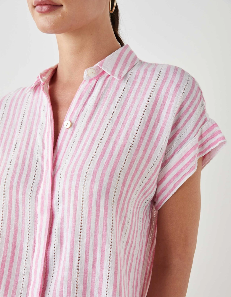 Jamie Linen Mix Stripe Shirt