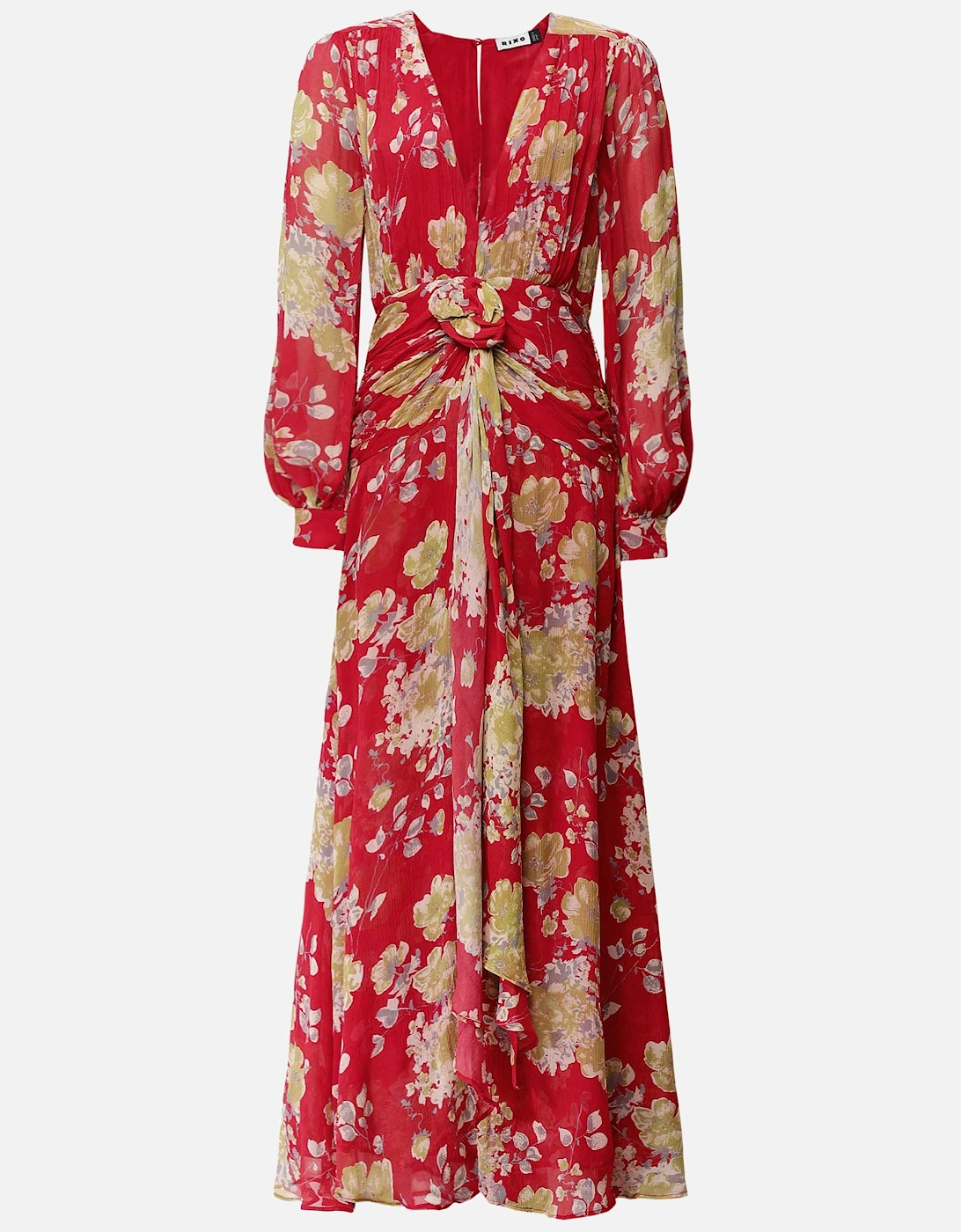 Meera Floral Plunge V-Neck Maxi Gown, 6 of 5