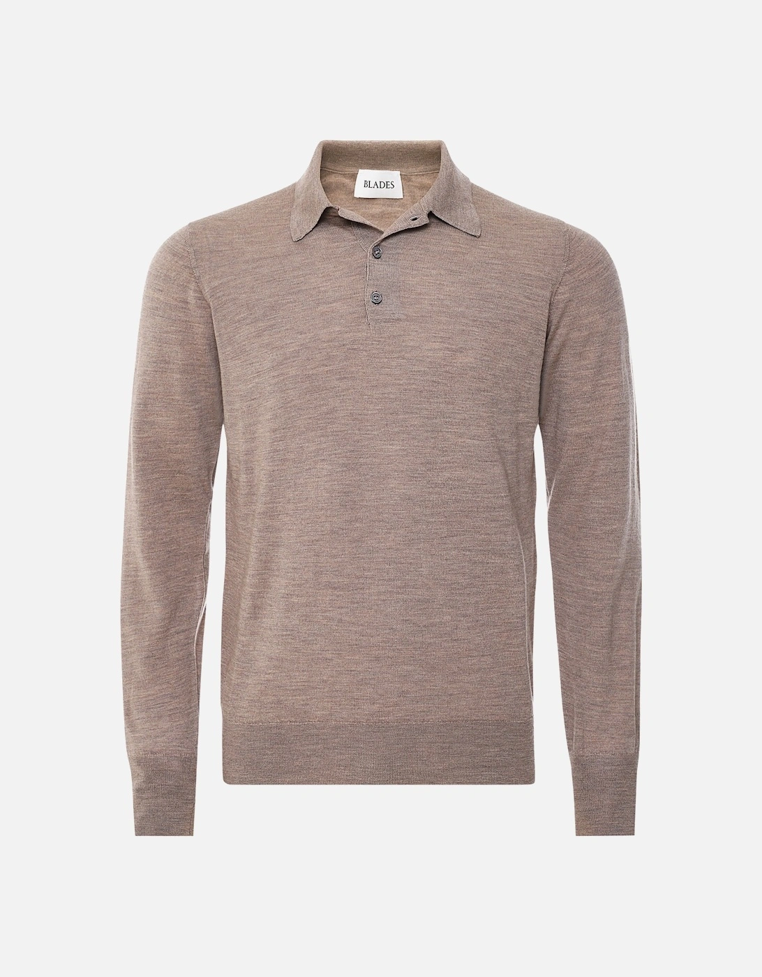 Merino Wool Long Sleeve Polo Shirt, 4 of 3