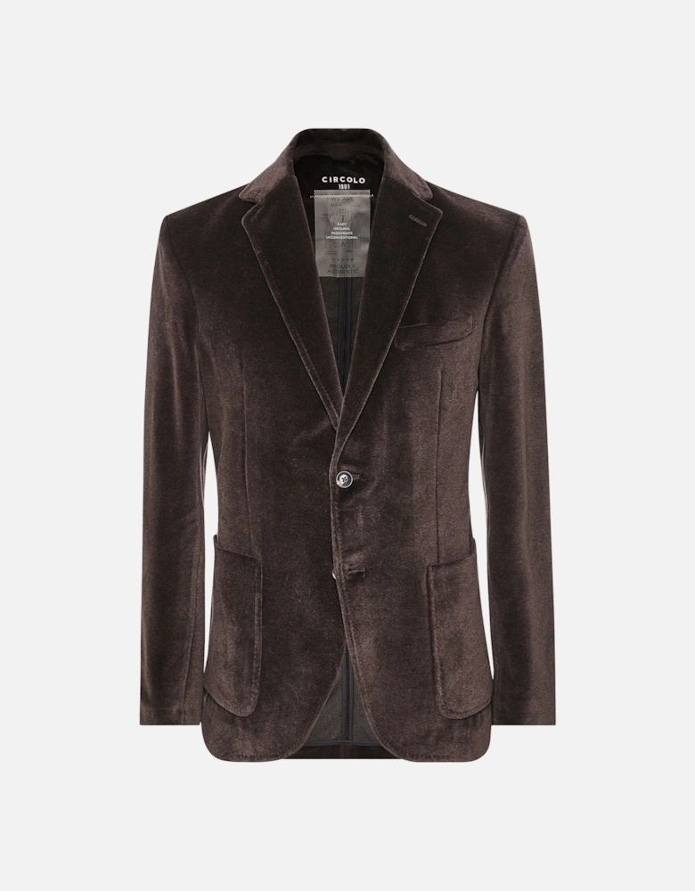 Slim Fit Velour Blazer