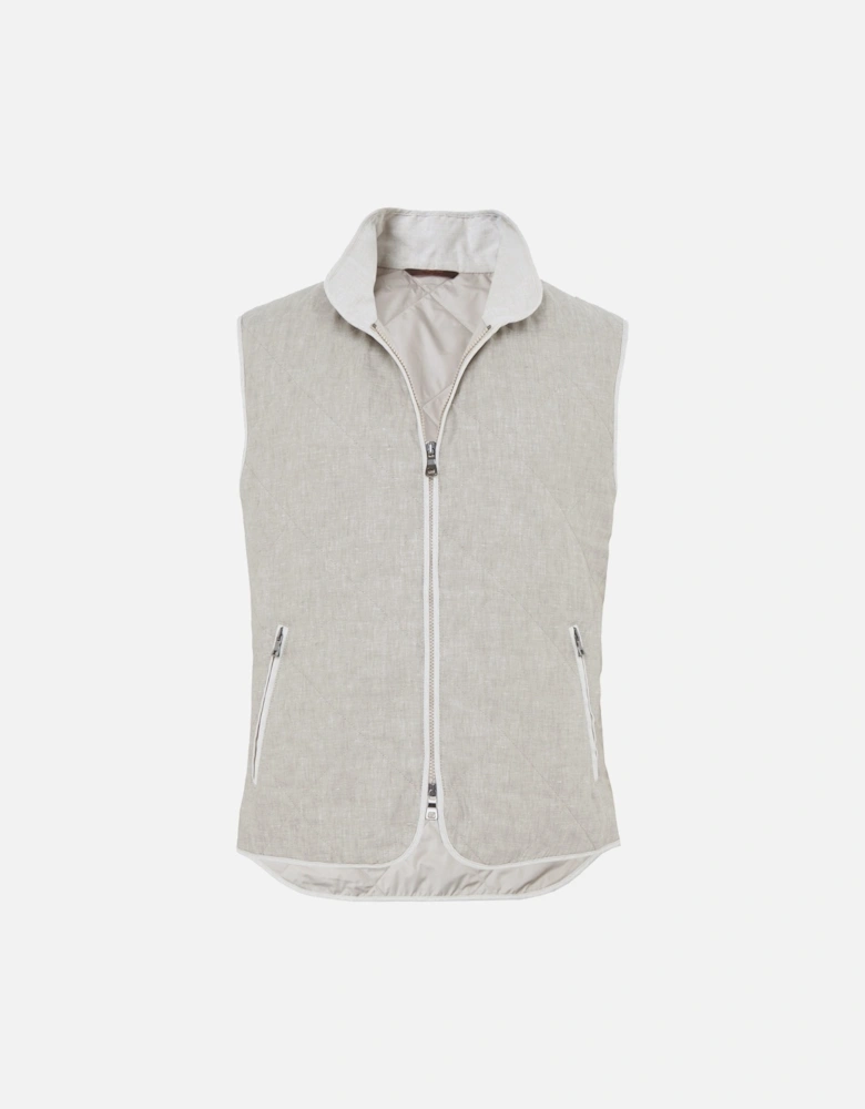 Linen Quilted Gilet