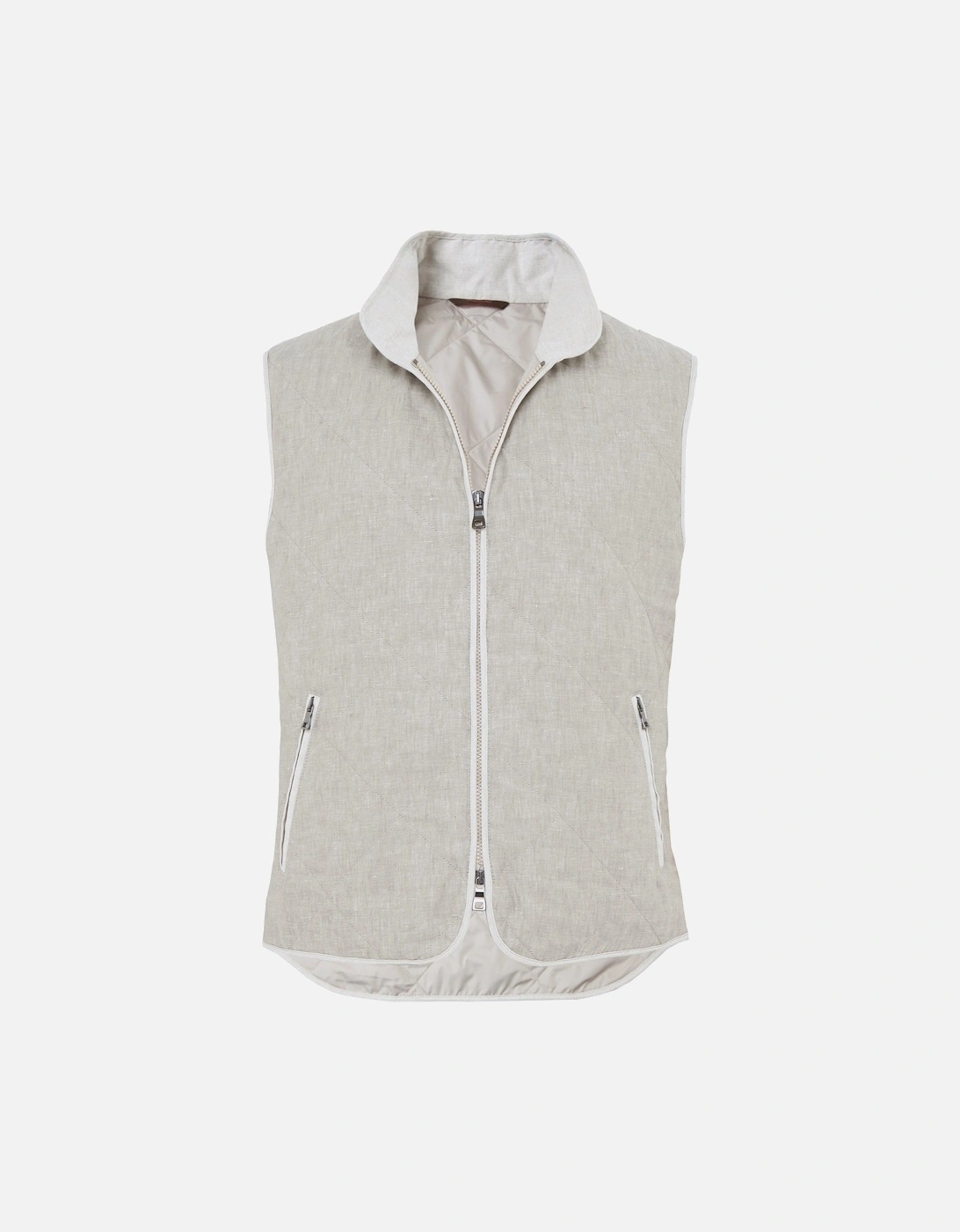 Linen Quilted Gilet, 6 of 5